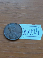 Usa 1 cent 1971 abraham lincoln, copper-zinc xxxvi