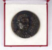 1R214 Boros Tibor : Kun Béla bronz plakett dobozában