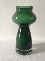 Green glass vase 25cm.