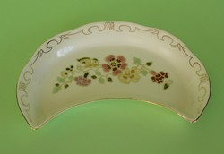 Zsolnay bone plate with butterfly pattern