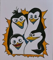 Pingvinek vászon kép