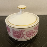Hölóháza pink floral sugar bowl