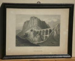 Semmering / Bollerswand - acélmetszet N. M. J. Chapuy (1790-1858) után