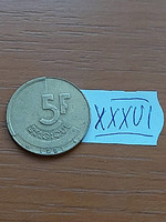 Belgium belgique 5 francs 1993 xxxvi