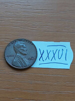 Usa 1 cent 1963 abraham lincoln, copper-zinc xxxvi