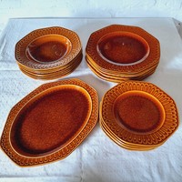Spanyol Pontesa kerámia tányér készlet, 3 x 8 + 1db egyben