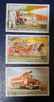 Mongolia firefighters stamps f/4/15