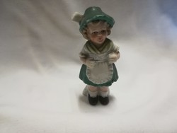Old, small-sized, w&a-marked porcelain little girl