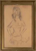 Béla Czóbel (1883-1976): female figure, mng with criticism