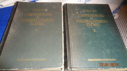 A diferenciál és integrál  számítás elemei  1951 .  I - II ./ Szász Pál