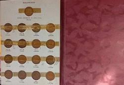 Ausztrál fél penny 1911-1966 mappában