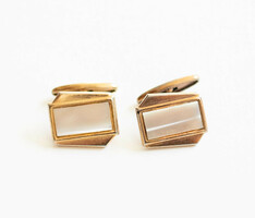 Last chance - pair of retro mother-of-pearl inlaid cufflinks - Christmas gift for men