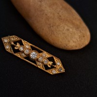 Gold-plated brooch 2 cm