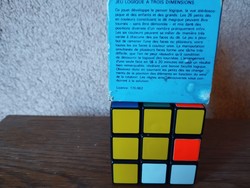 Magic cube in a box with French inscription
