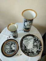 Szász Endre grafikáival díszített hollóházi porcelánok