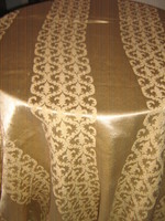 Beautiful golden baroque bourbon lily pattern curtain