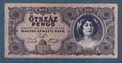 500 Pengő 1945 version made with uncorrected reverse pressure plate with Russian 
