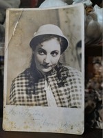 Nora Tábori actor autographed portrait photo. 14 X 9 cm.