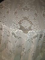 Beautiful antique vintage style cream colored baroque openwork flower pattern curtain
