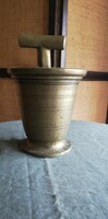 Old antique large copper mortar 20 cm