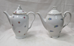 Old small flower patterned porcelain coffee pourers in perfect condition 19 cm.