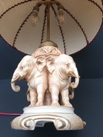 1900s antique elephant porcelain lamp