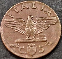 Italy, 5 centesimi 1942.