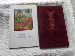 Flamand kalendárium 2 kötetes hasonmás kiadvány , külső papírtokban