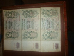 3 db Cári 500 Rubel bankjegy 1912-ből  egyben  eladó!