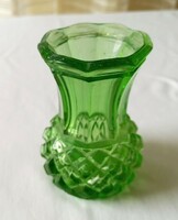 Polished glass vase / violet vase for sale in green!