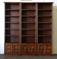 1R232 Nagyméretű koloniál polcos szekrény könyvszekrény 252 x 225 cm CCa 1500 darab könyvnek!