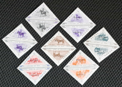 1961. Egyesült Királyság: Magánposta LUNDY sor. dupla bélyegek  F/4/15