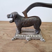 Ritka Kühne bronz kutya figurális antik diótörő