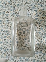 Fehér szögletes üveg palack , antik, hibátlan