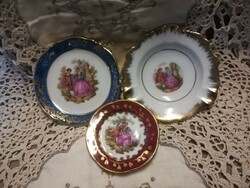 Romantikus jelenetes, porcelán gyűrűtartó tányérok