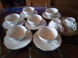 6 szemelyes antik teas csesze+ cseszealj