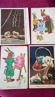 1960-1961. Húsvéti üdvözlőlapok , színes grafikával