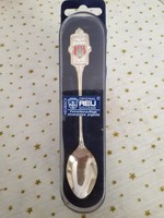 Original reu souvenir silver-plated decorative spoon in a box Hamburg 13 cm.