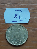 Chile 10 pesos 2010 nickel-brass bernardo o'higgins xl