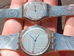 Pair of Swatch watches from 1990, retro