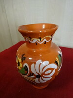 Antique ceramic vase, hand painted, height 14 cm. Jokai.