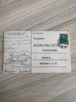 Légrády Ottó és Légrády Károly Irodalmi Intézet tulajdonosai által aláírt képeslap