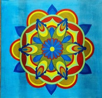 Retro Mandala vászon kép, ákril festék