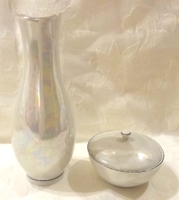 Ravenhouse vase and sugar bowl with theatrical and pearl