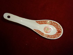 Chinese porcelain spoon, red pattern. Jokai.