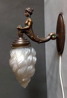 Antik szecessziós bronz lámpa ALKUDHATÓ design