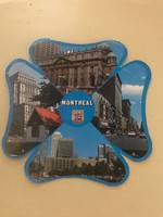 Special shaped, colored, foreign postcard. Traveling souvenir, available in souvenir shops. With Montreal stamp