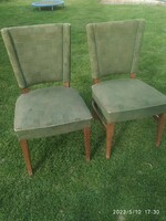 Retro, Zöld kárpitozott szék 2 db eladó!