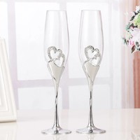 Wedding champagne glass /in decorative box/ (285)