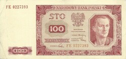 100 zloty zlotych 1948 Lengyelország 3. Kerettel